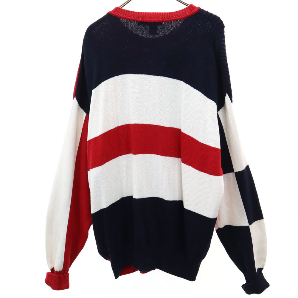 NAUTICA ノーティカ 90s オールド 長袖 セーター XL ネイビー 他 ケーブルニット メンズ