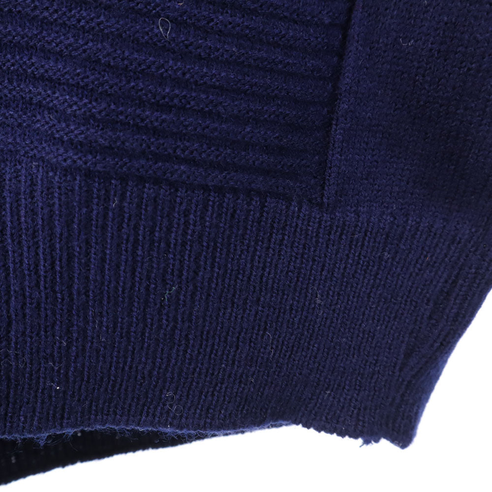 CHEMISE LACOSTE シュミーズラコステ 80s ヴィンテージ 長袖 Vネック セーター XXL ネイビー ニット メンズ