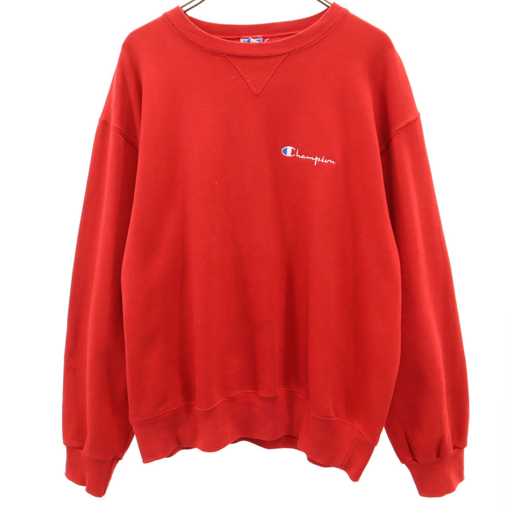 Champion チャンピオン 90s USA製 オールド 青タグ 長袖 スウェット トレーナー XL レッド メンズ