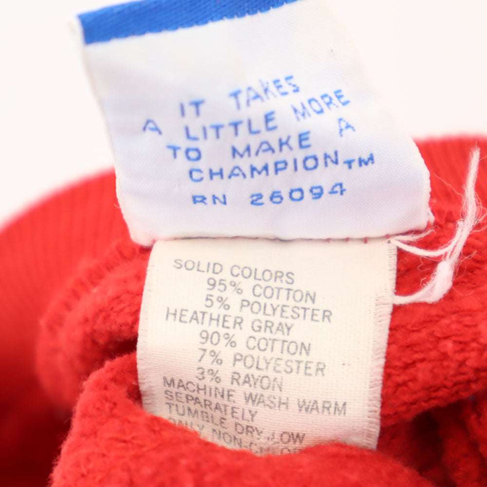 Champion チャンピオン 90s USA製 オールド 青タグ 長袖 スウェット トレーナー XL レッド メンズ