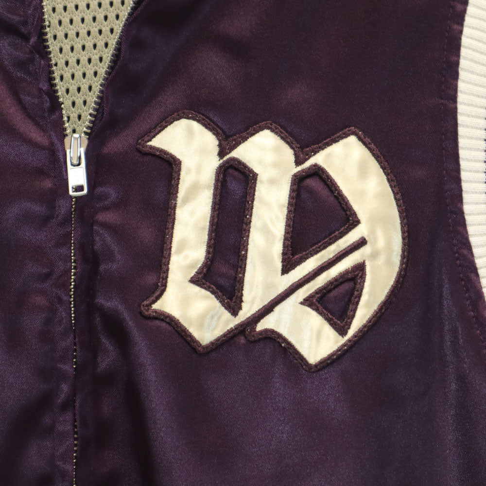 WORLD WIDE LOVE ワールドワイドラブ スカジャン 1 パープル 裏メッシュ メンズ