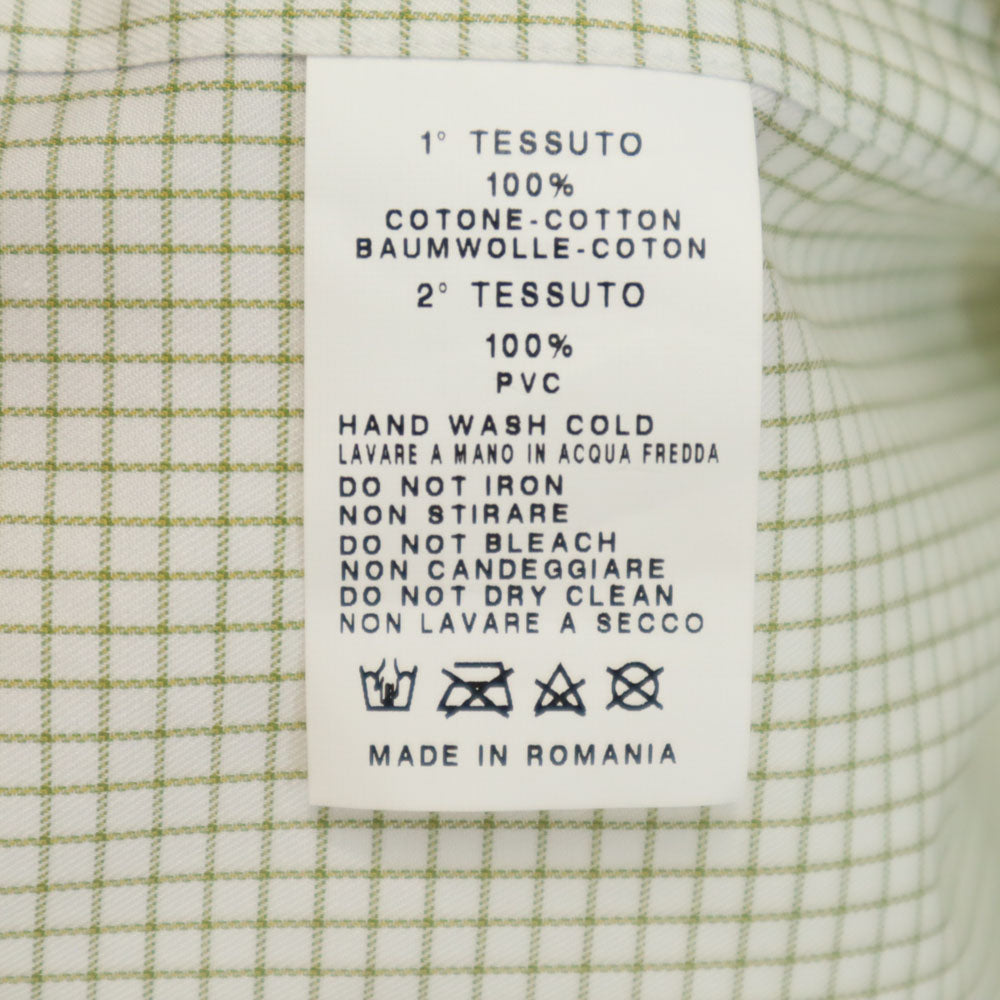 未使用 ラフシモンズ チェック柄 長袖 シャツ 48 ホワイト 他 RAF SIMONS メンズ