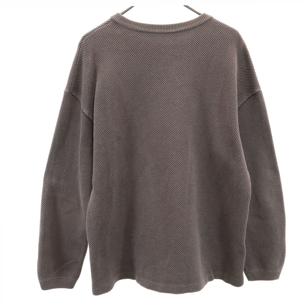 crepuscule クレプスキュール 日本製 長袖 モスステッチ セーター 3 ブラウン系 鹿の子 MOSS STITCH プルオーバー メンズ
