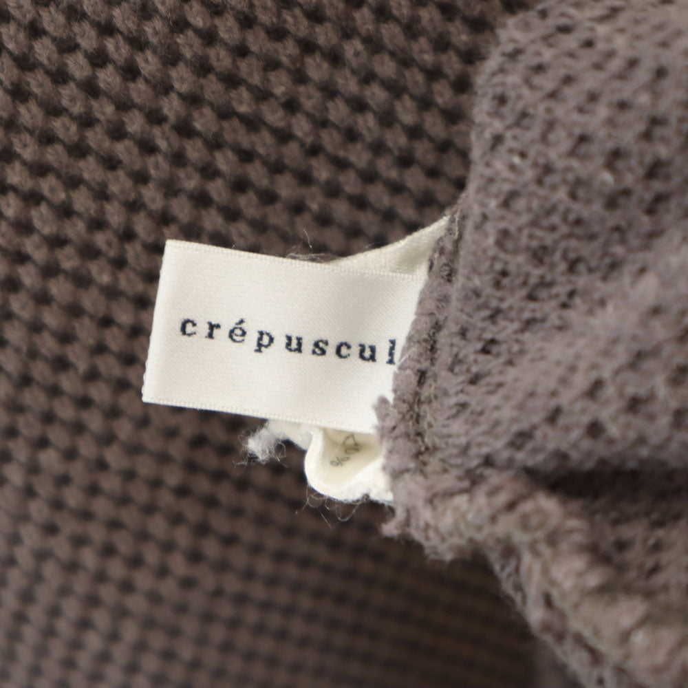 crepuscule クレプスキュール 日本製 長袖 モスステッチ セーター 3 ブラウン系 鹿の子 MOSS STITCH プルオーバー メンズ