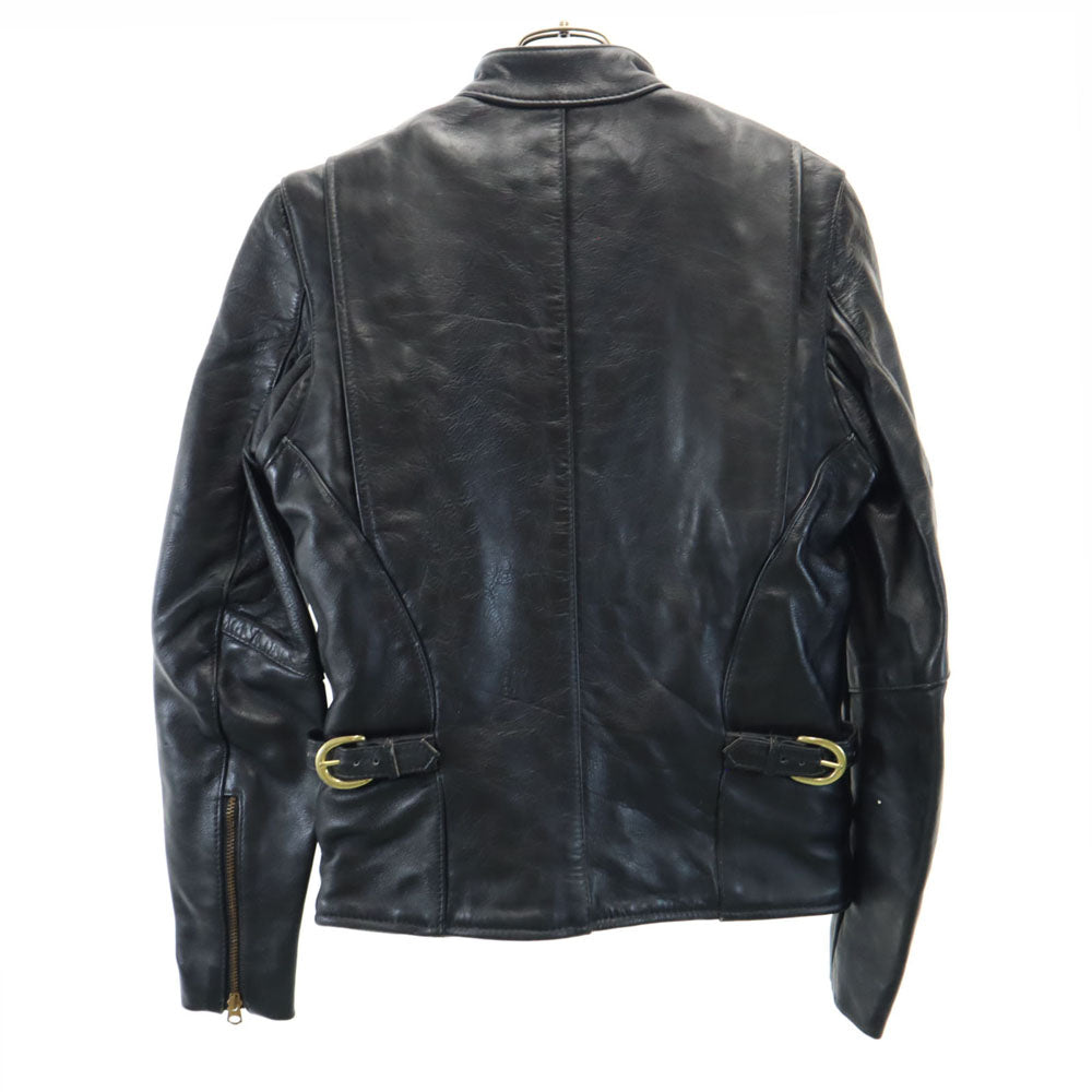 VANSON バンソン USA製 レザー シングルライダースジャケット 34 ブラック leather ライナー付き メンズ