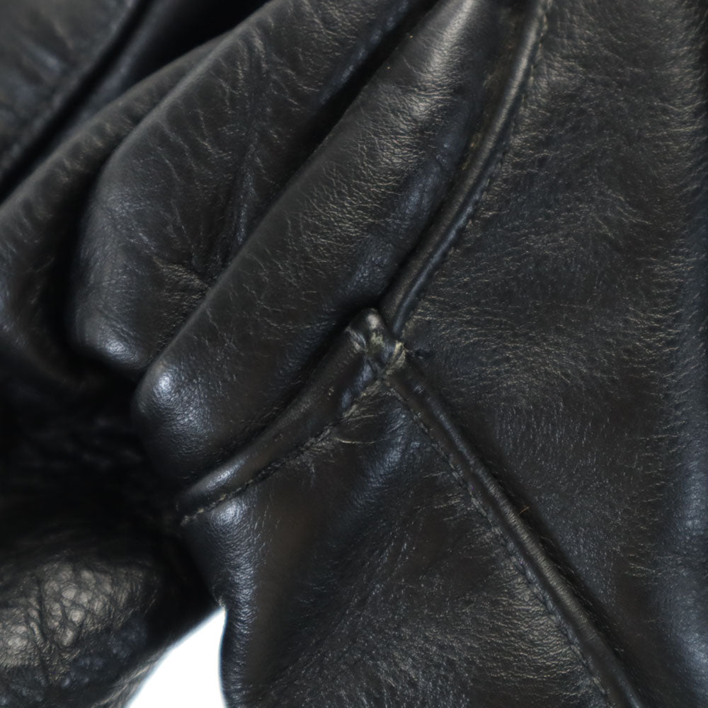 VANSON バンソン USA製 レザー シングルライダースジャケット 34 ブラック leather ライナー付き メンズ