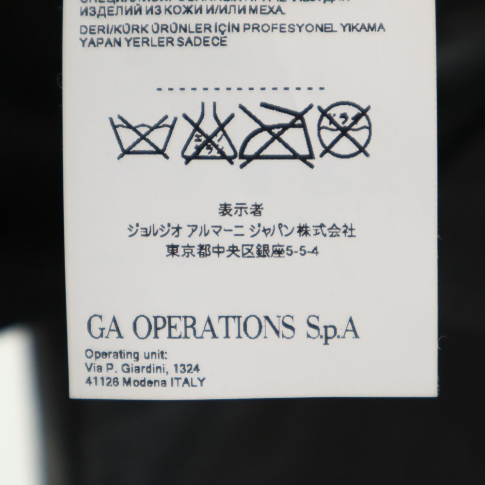 ARMANI JEANS アルマーニジーンズ シープレザー ダブルライダースジャケット 38 ブラック レディース