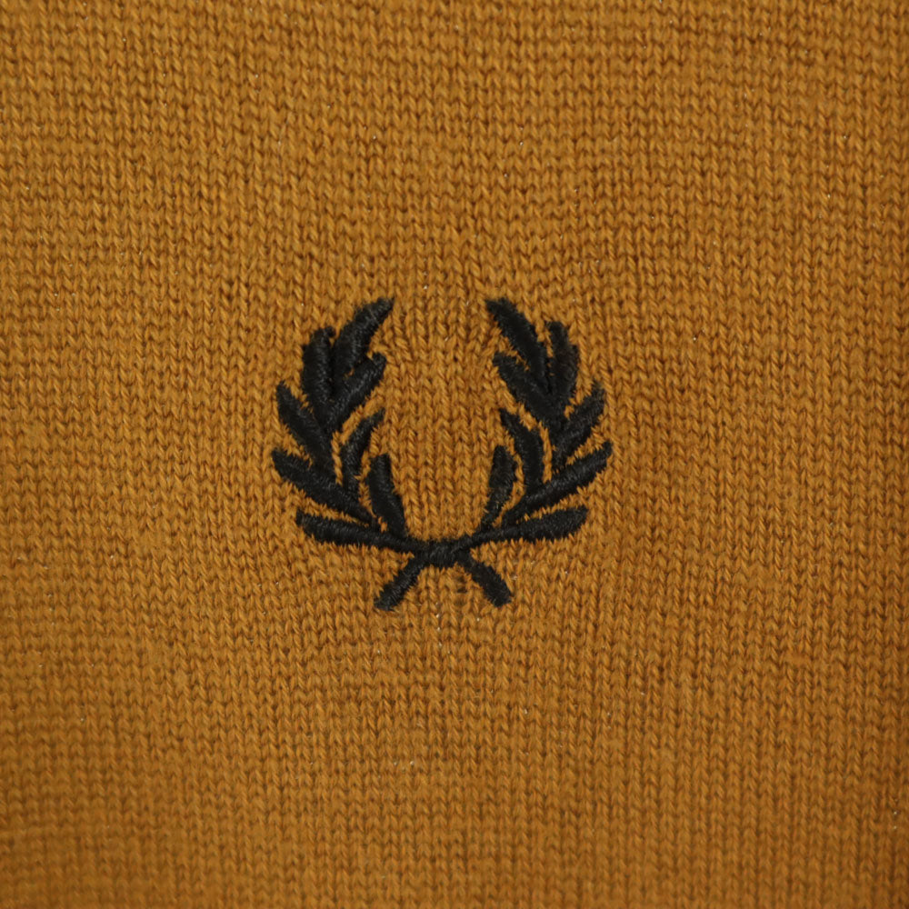 FRED PERRY フレッドペリー ウールブレンド 長袖 セーター S イエロー系 ニット メンズ