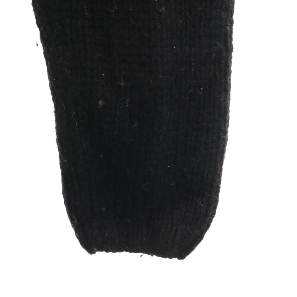 POLO SPORT RALPH LAUREN ポロスポーツラルフローレン ウールブレンド ハンドニット 長袖 Vネック セーター L ブラック ハンドニット メンズ