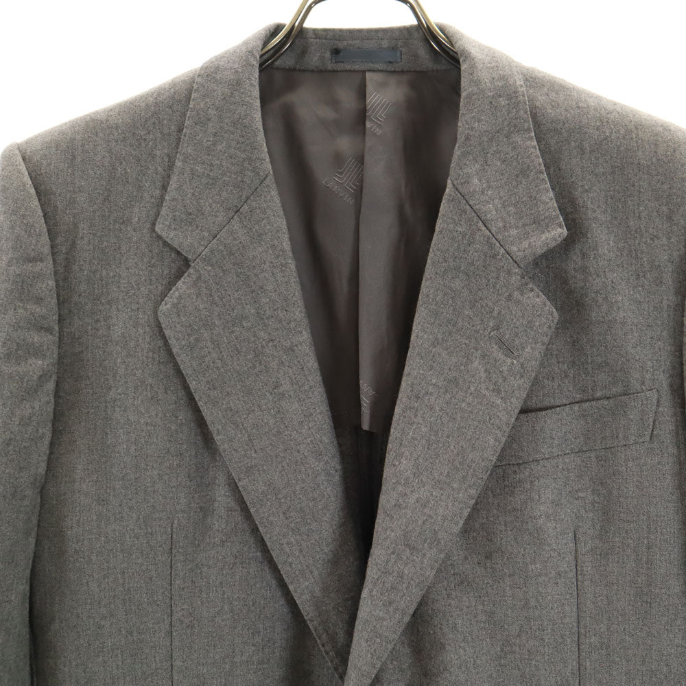 LANVIN ランバン 80s 90s ウールブレンド オールド テーラードジャケット 7 グレー ブレザー メンズ