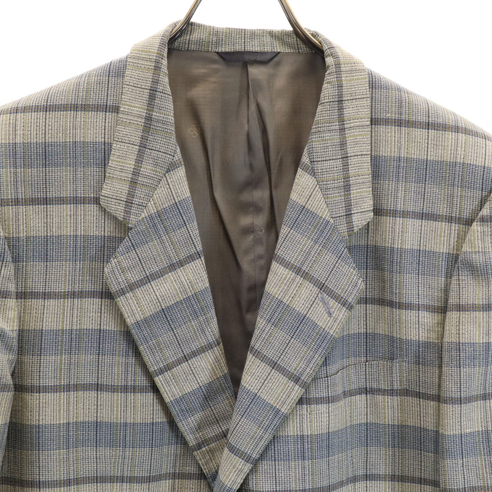 BALENCIAGA バレンシアガ 80s 90s 日本製 オールド チェック柄 テーラードジャケット 104 B7 グレー 他 ブレザー メンズ