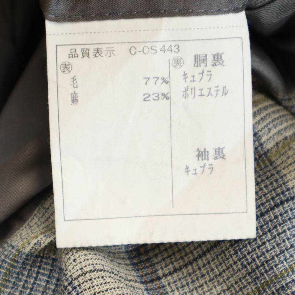 BALENCIAGA バレンシアガ 80s 90s 日本製 オールド チェック柄 テーラードジャケット 104 B7 グレー 他 ブレザー メンズ