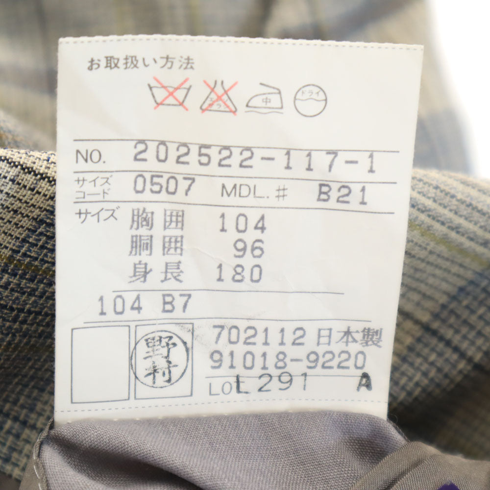 BALENCIAGA バレンシアガ 80s 90s 日本製 オールド チェック柄 テーラードジャケット 104 B7 グレー 他 ブレザー メンズ