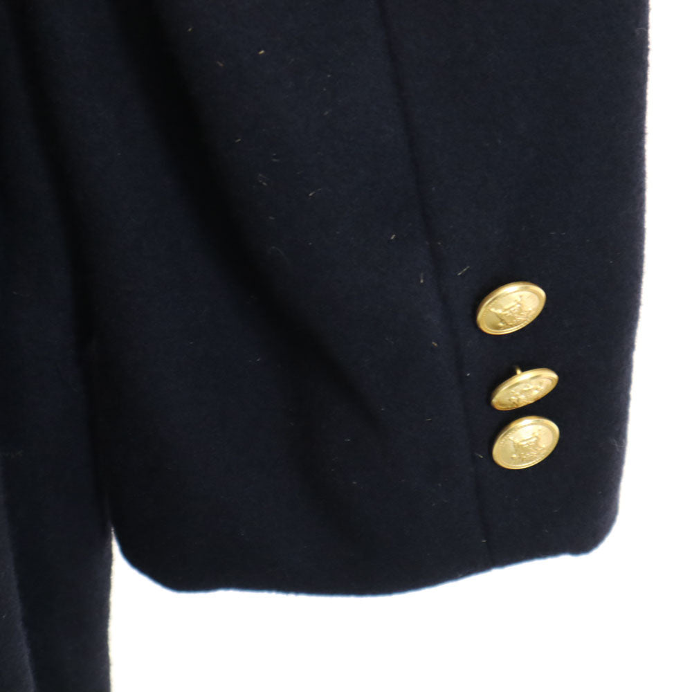 Y’s for men ワイズフォーメン 90s ウールブレンド オールド ヨウジヤマモト 長袖 ノーカラーコート ネイビー系 メンズ