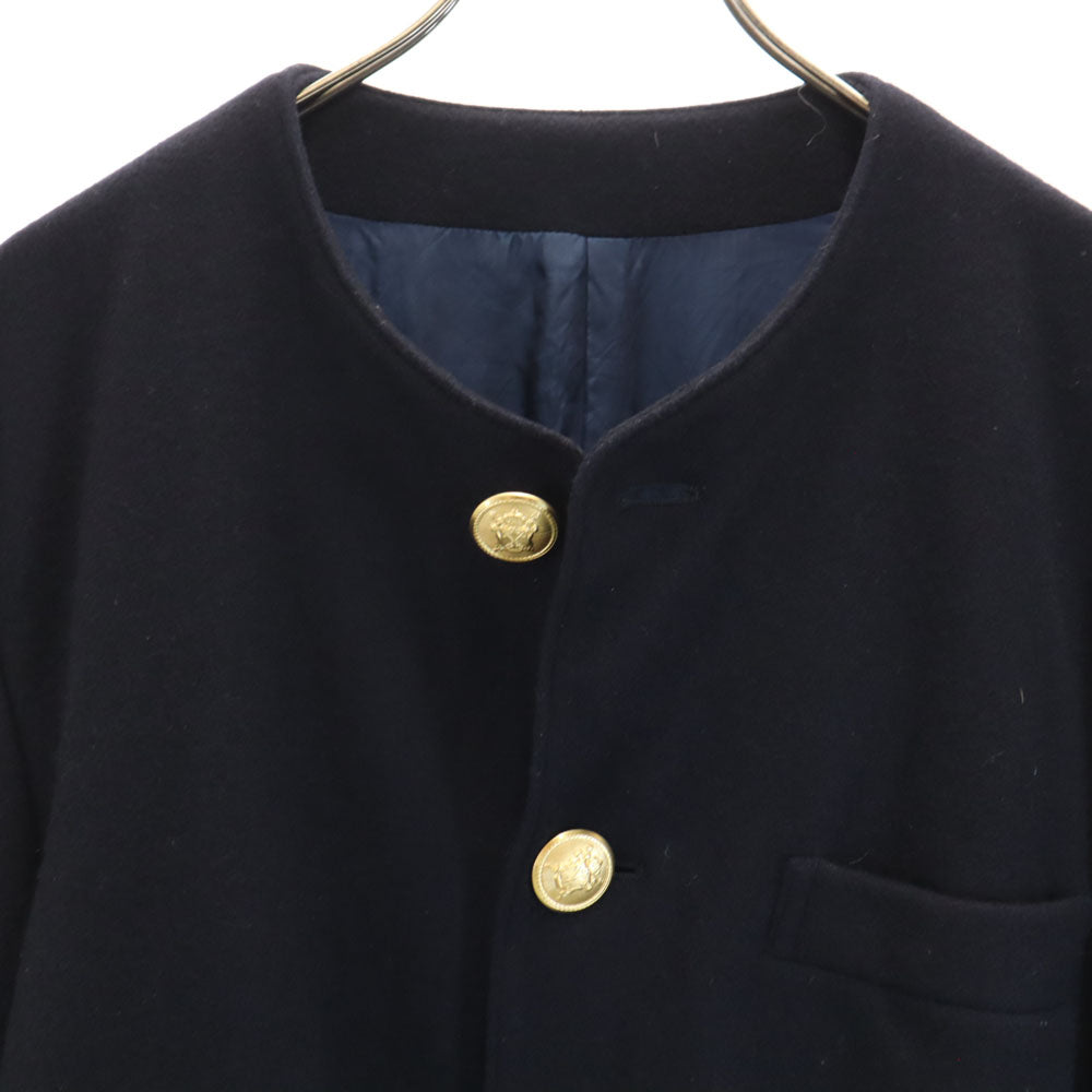 Y’s for men ワイズフォーメン 90s ウールブレンド オールド ヨウジヤマモト 長袖 ノーカラーコート ネイビー系 メンズ