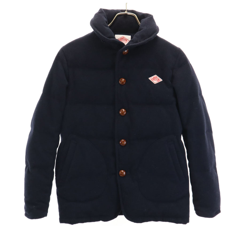 Danton ダントン ビームス別注 ウールモッサ ダウンジャケット 34 ネイビー x BEAMS レディース