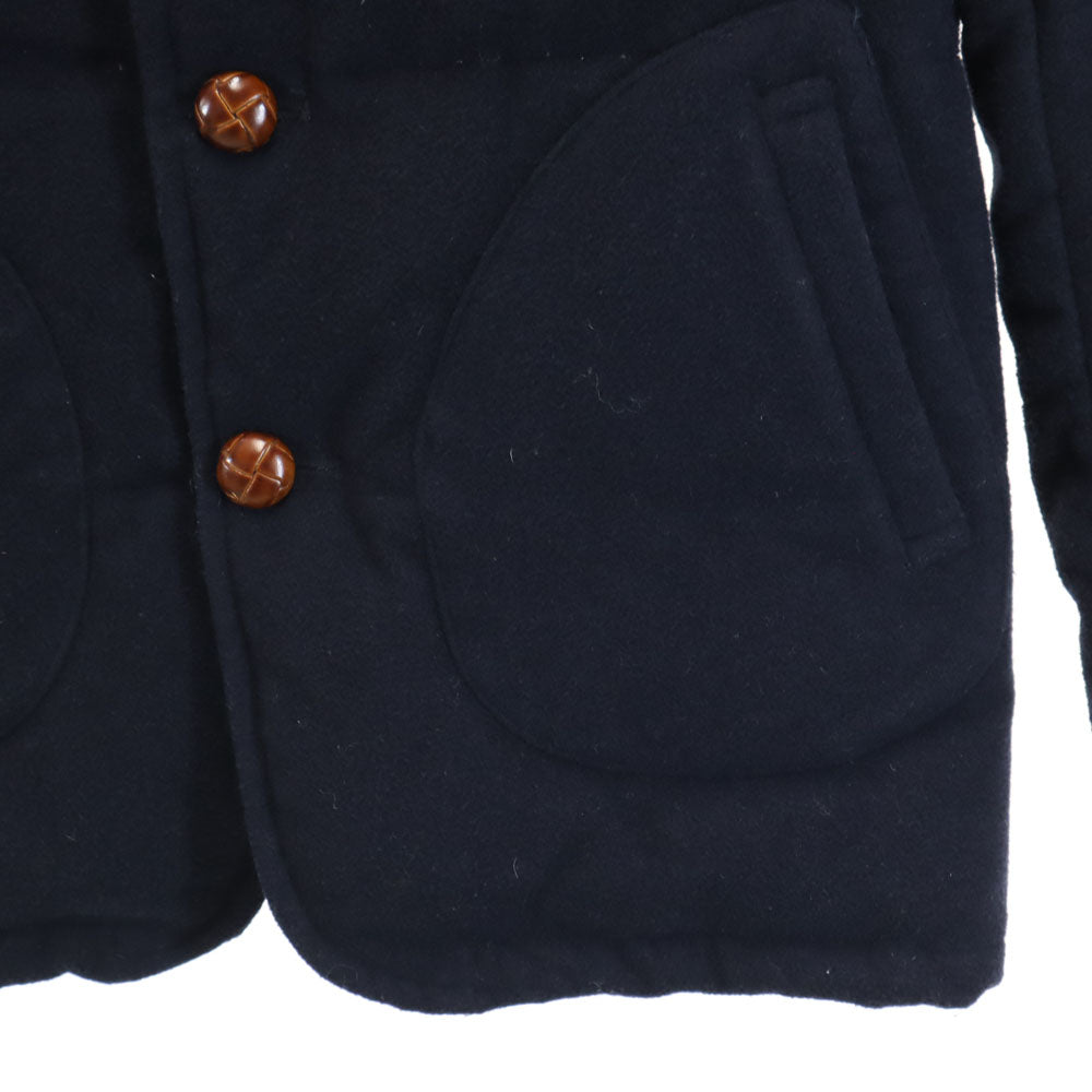 Danton ダントン ビームス別注 ウールモッサ ダウンジャケット 34 ネイビー x BEAMS レディース