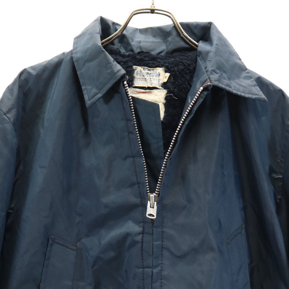 BOSS ボス 70s 冷凍室作業 ヴィンテージ ジャケット M ネイビー アウター TALONジップ メンズ