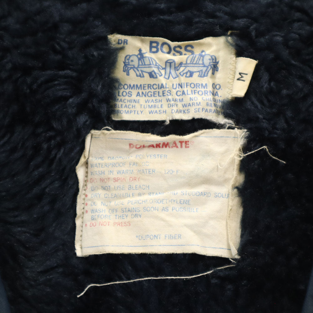 BOSS ボス 70s 冷凍室作業 ヴィンテージ ジャケット M ネイビー アウター TALONジップ メンズ