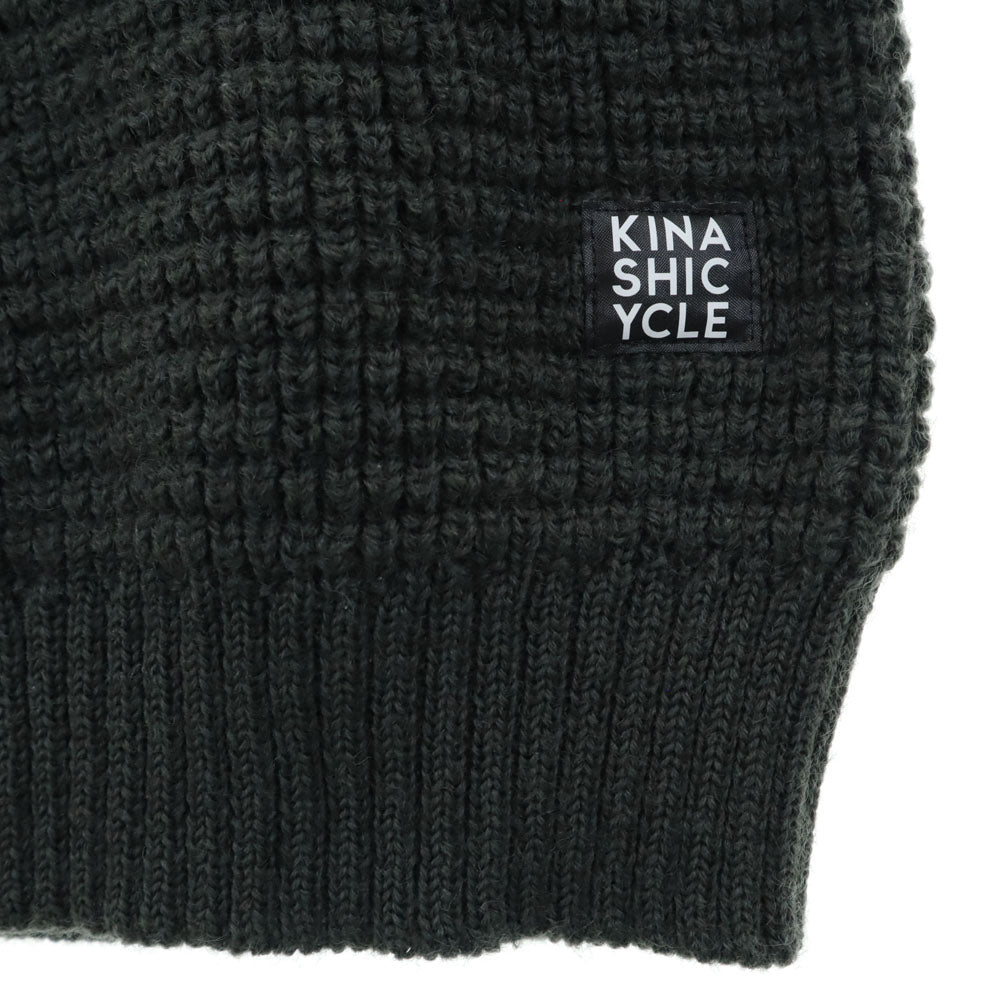 木梨サイクル 日本製 長袖 セーター M チャコールグレー KINASHI CYCLE ワッフルニット メンズ