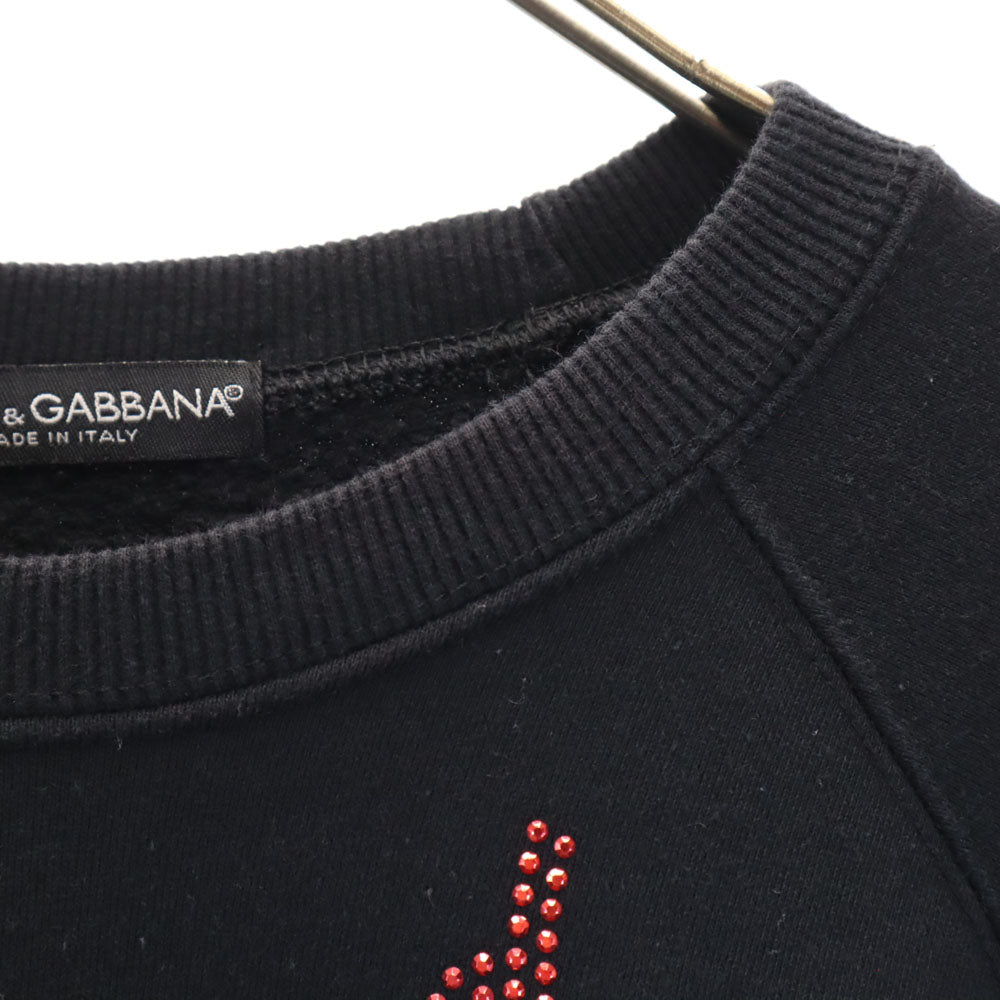 DOLCE&GABBANA ドルチェアンドガッバーナ イタリア製 ミッキーマウス 長袖 トレーナー ブラック系 裏起毛 スウェット レディース