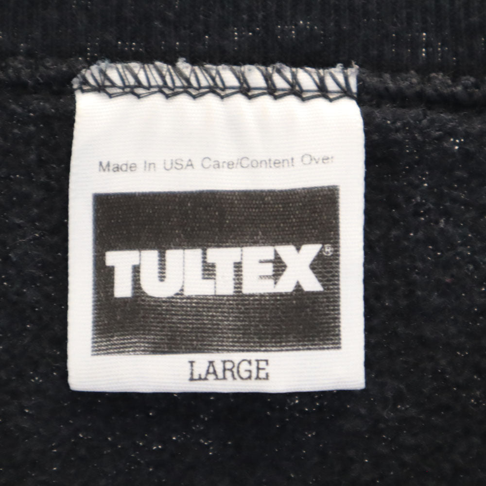 TULTEX タルテックス 90s オールド プリント 長袖 トレーナー L ブラック系 スウェット メンズ