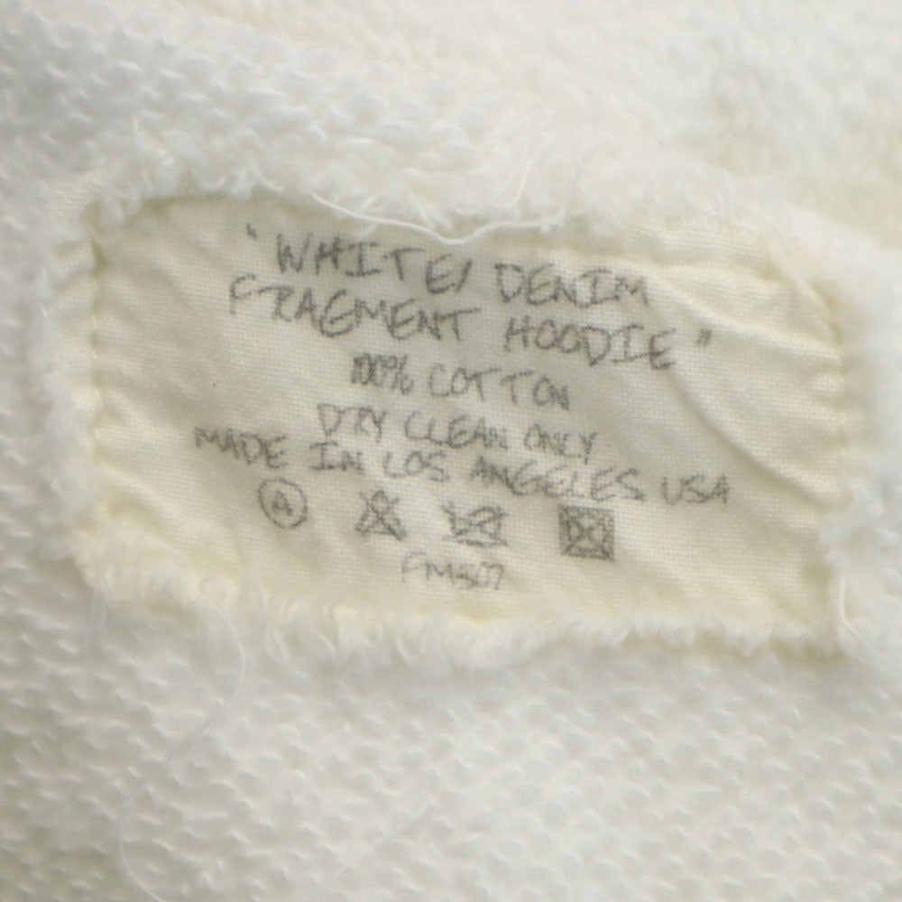 GREG LAUREN グレッグローレン USA製 長袖 スウェットパーカー 1 ホワイト系 メンズ