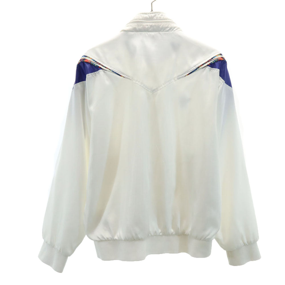 adidas アディダス 80s デサント製 ヴィンテージ トラックジャケット L ホワイト ブルゾン メンズ