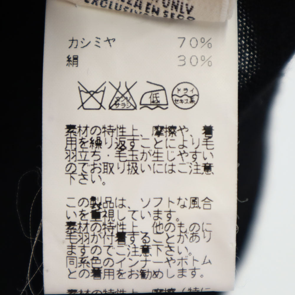 HERMES エルメス カシミヤブレンド 長袖 セーター 38 ブラック系 ニット レディース