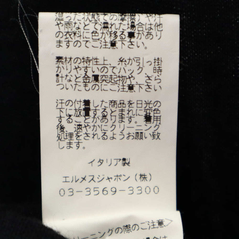 HERMES エルメス カシミヤブレンド 長袖 セーター 38 ブラック系 ニット レディース