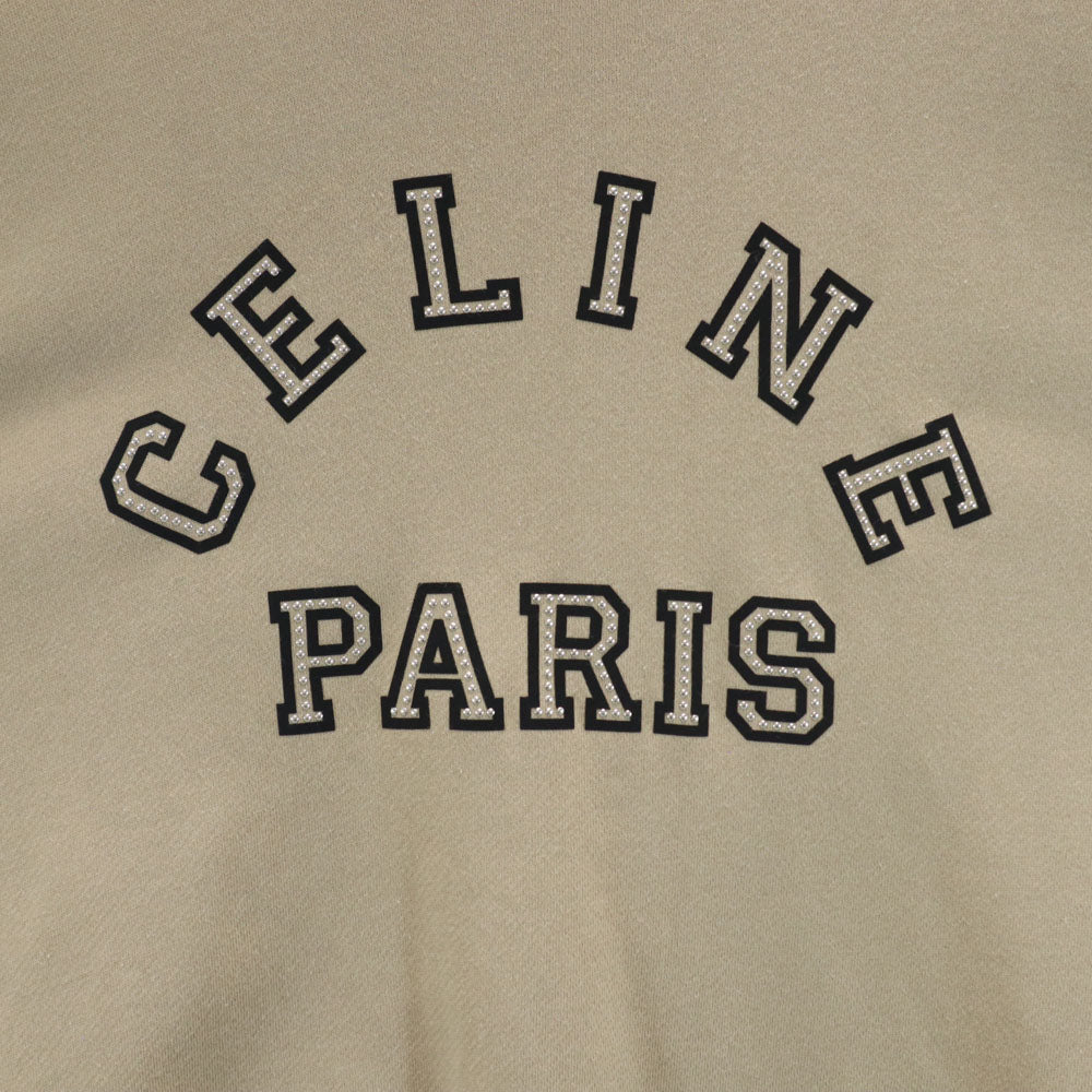 CELINE セリーヌ 日本製 長袖 スウェット トレーナー L ベージュ レディース