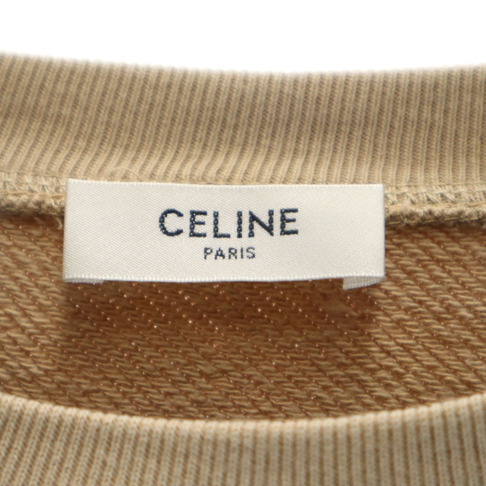 CELINE セリーヌ 日本製 長袖 スウェット トレーナー L ベージュ レディース