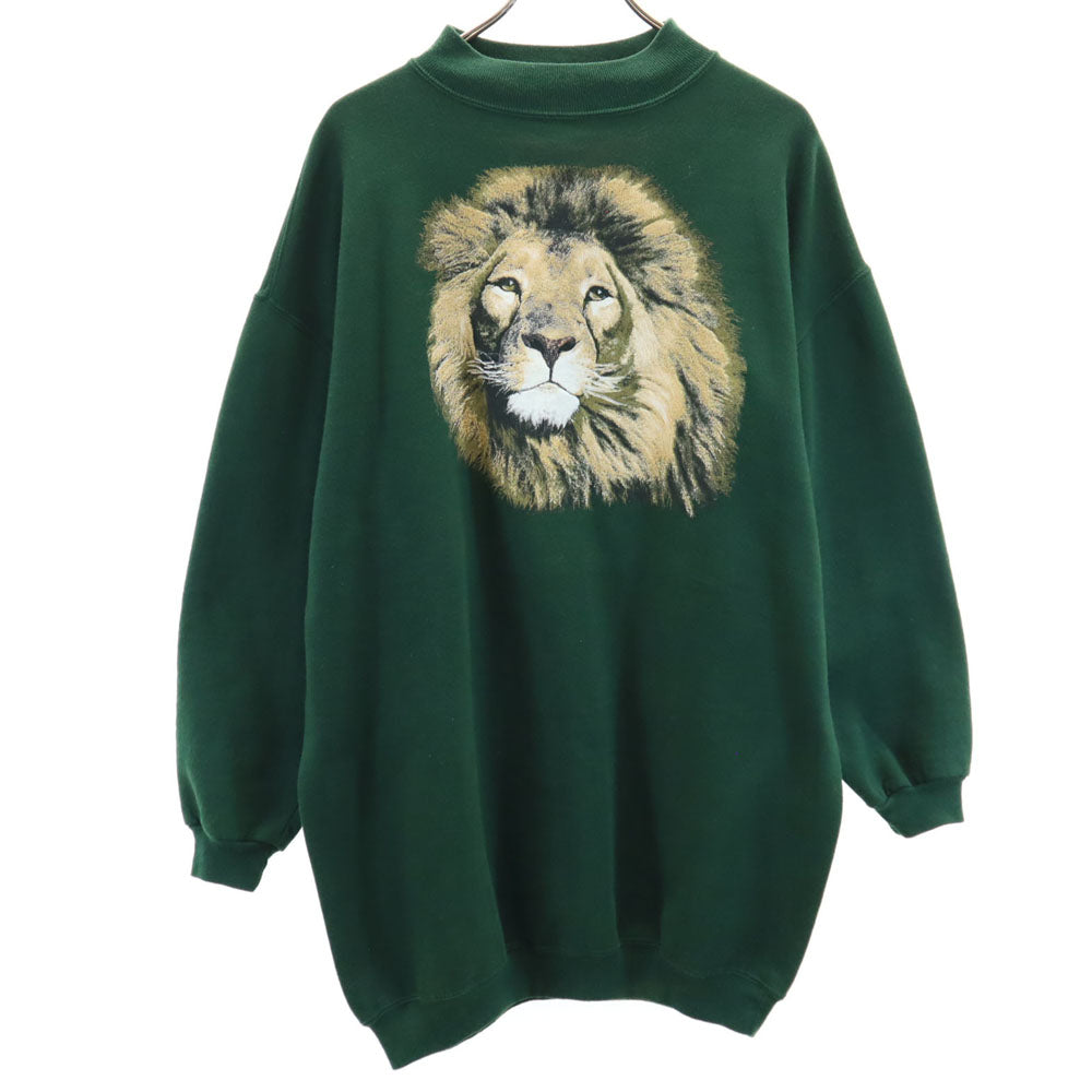 chic 90s USA製 オールド 長袖 スウェット トレーナー S/M グリーン 裏起毛 メンズ