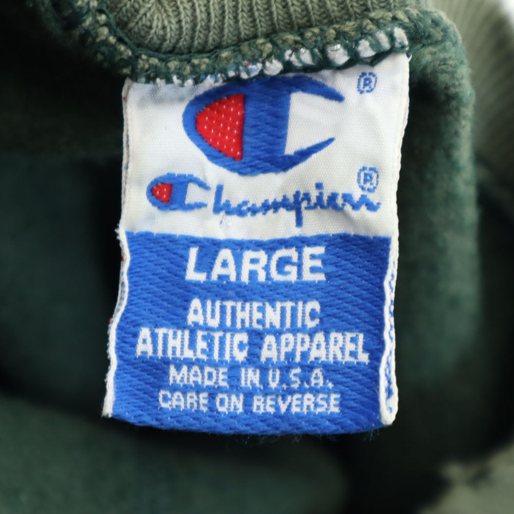 Champion チャンピオン 90s USA製 オールド アトランタオリンピック 長袖 スウェット トレーナー L グリーン 裏起毛 メンズ