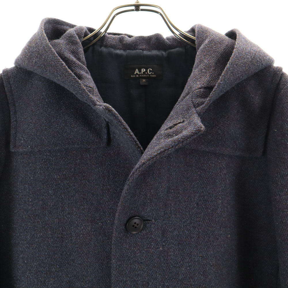 アーペーセー フランス製 ウールブレンド オールド ウールジャケット M ブルー A.P.C. フーディー レディース
