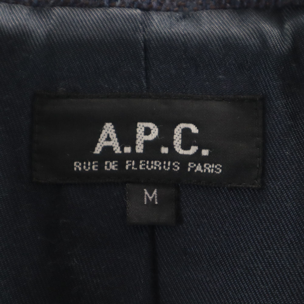アーペーセー フランス製 ウールブレンド オールド ウールジャケット M ブルー A.P.C. フーディー レディース