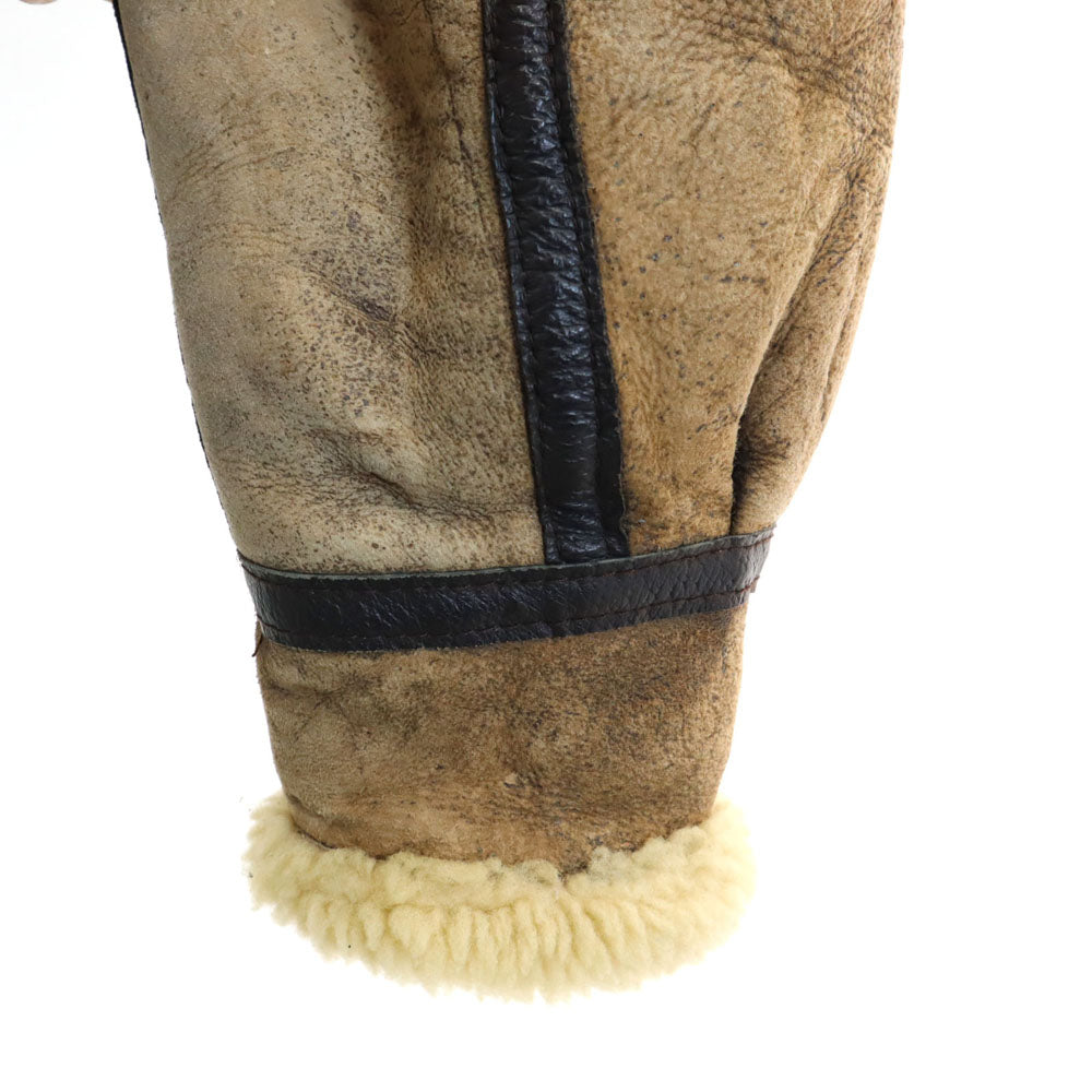 AVIREX アビレックス USA製 B-3 ムートンジャケット 40 ブラウン フライトジャケット ミリタリー メンズ