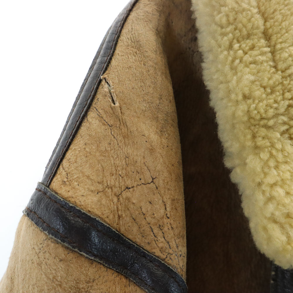 AVIREX アビレックス USA製 B-3 ムートンジャケット 40 ブラウン フライトジャケット ミリタリー メンズ