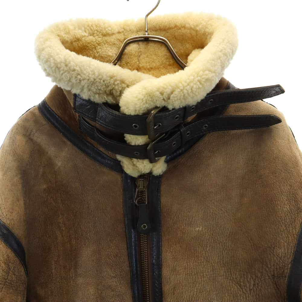 AVIREX アビレックス USA製 B-3 ムートンジャケット 40 ブラウン フライトジャケット ミリタリー メンズ