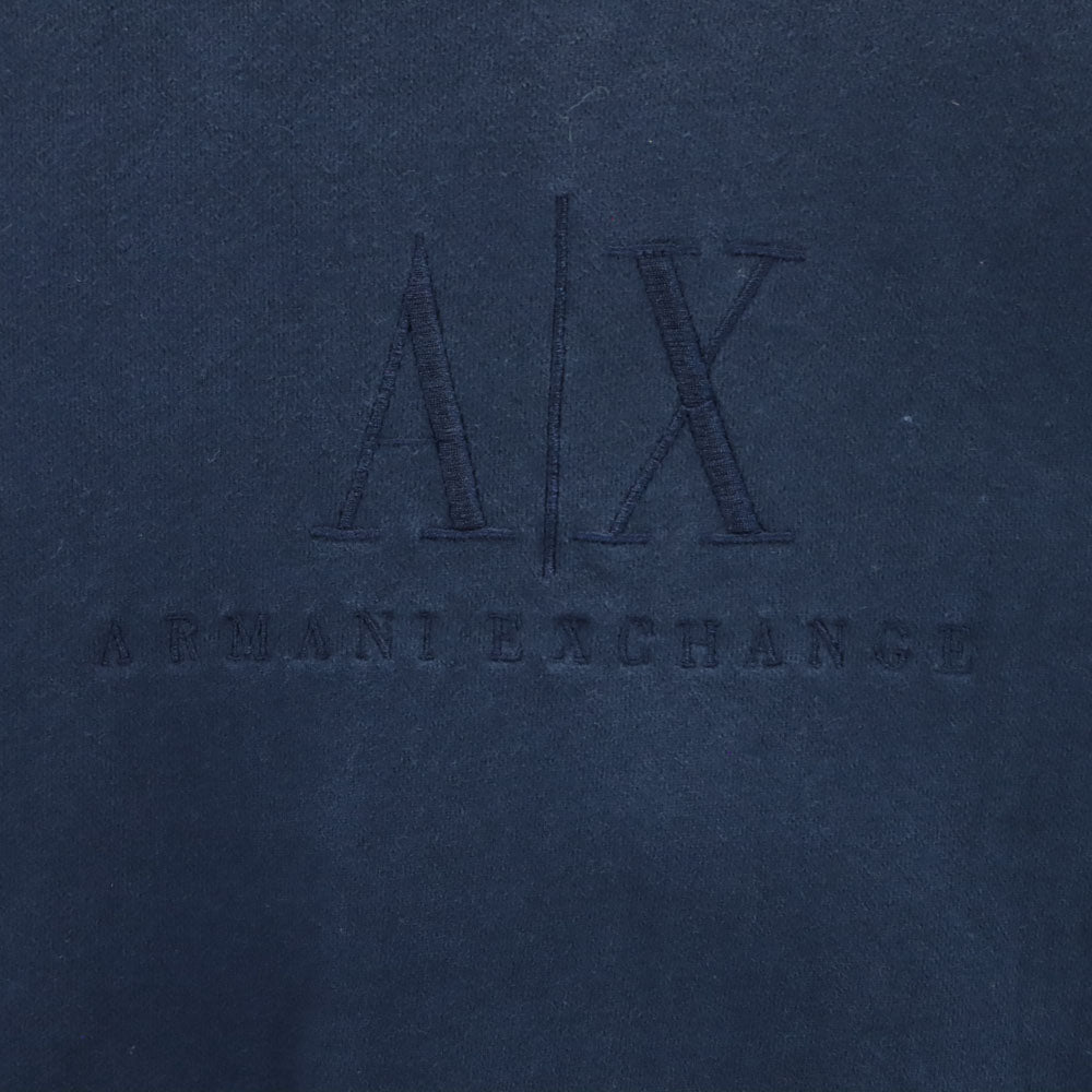 ARMANI EXCHANGE アルマーニエクスチェンジ 90s オールド 長袖 ロゴ刺繍 トレーナー XS ネイビー スウェット メンズ