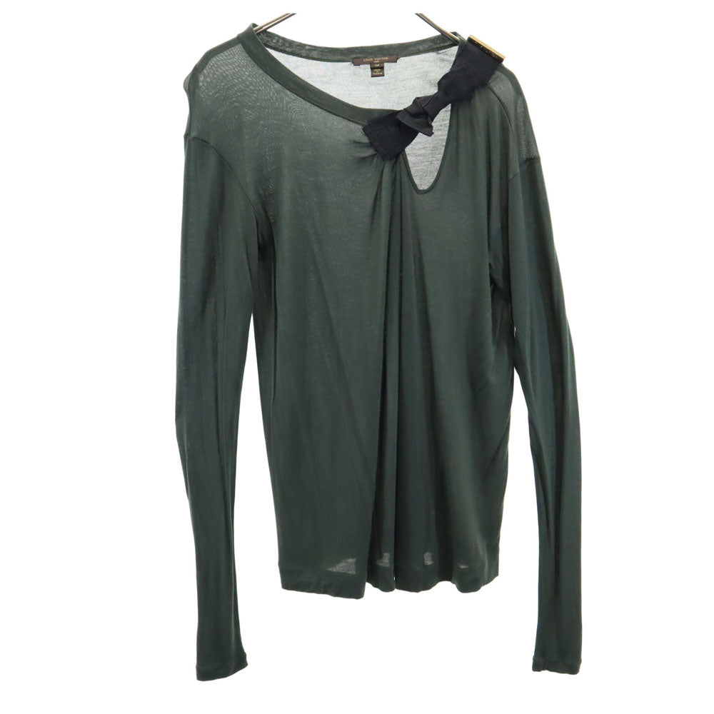 LOUIS VUITTON ルイヴィトン フランス製 長袖 セーター M グリーン レディース