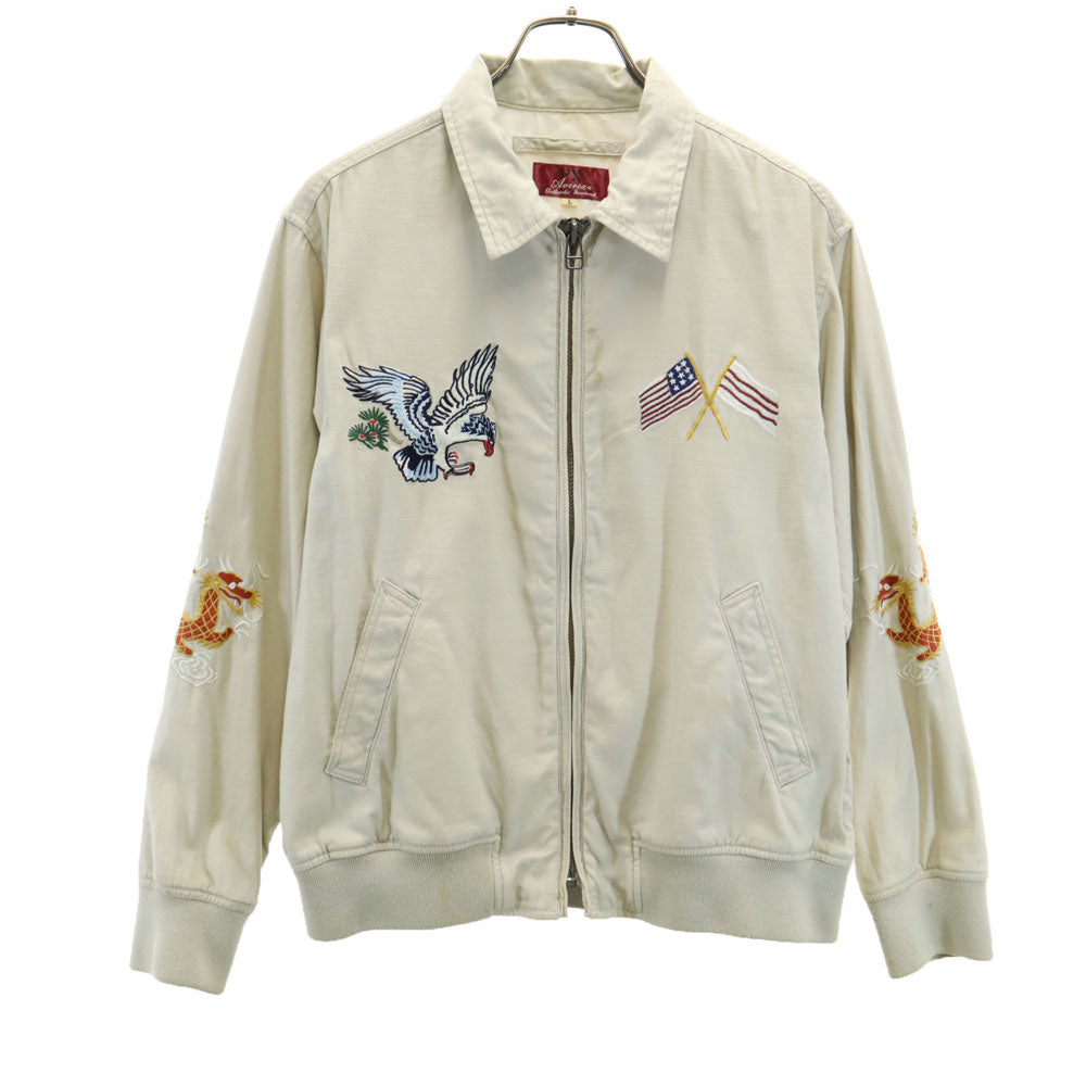 AVIREX アヴィレックス ジップジャケット L グレージュ系 レディース