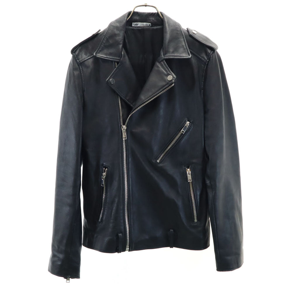ザラ ダブルライダースジャケット M ブラック ZARA レザージャケット メンズ