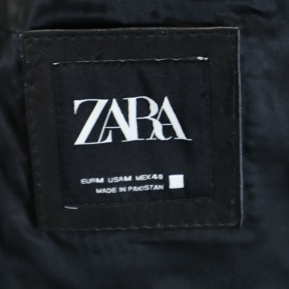 ザラ ダブルライダースジャケット M ブラック ZARA レザージャケット メンズ