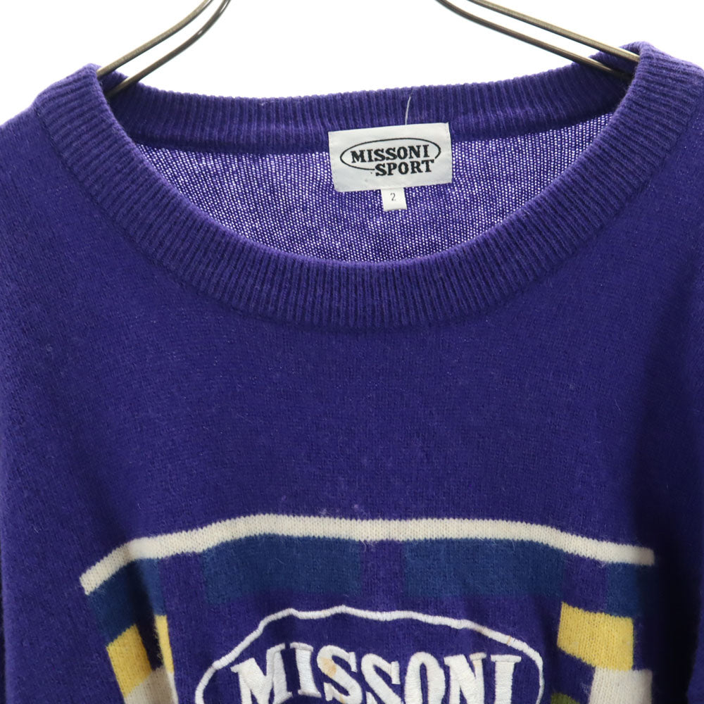 MISSONI SPORT ミッソーニスポーツ 長袖 セーター 2 パープル ニット メンズ