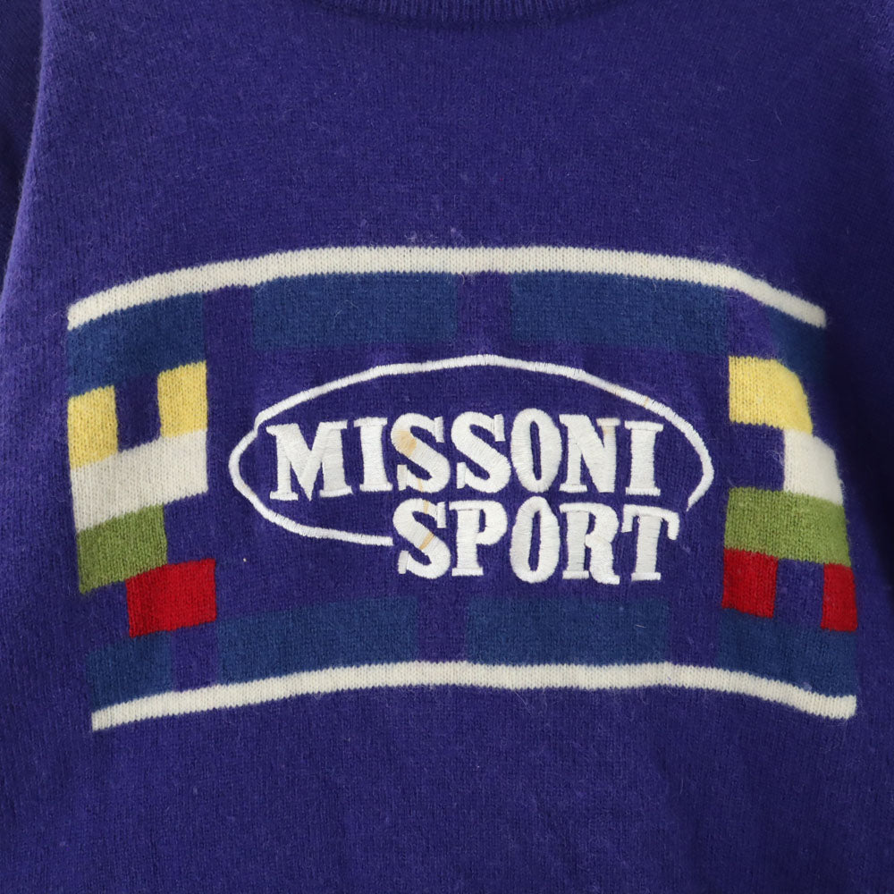 MISSONI SPORT ミッソーニスポーツ 長袖 セーター 2 パープル ニット メンズ
