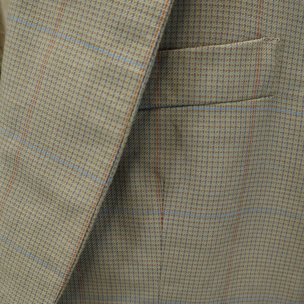 Burberrys バーバリーズ 90s USA製 オールド チェック柄 テーラードジャケット ベージュ 他 肩パッドあり メンズ