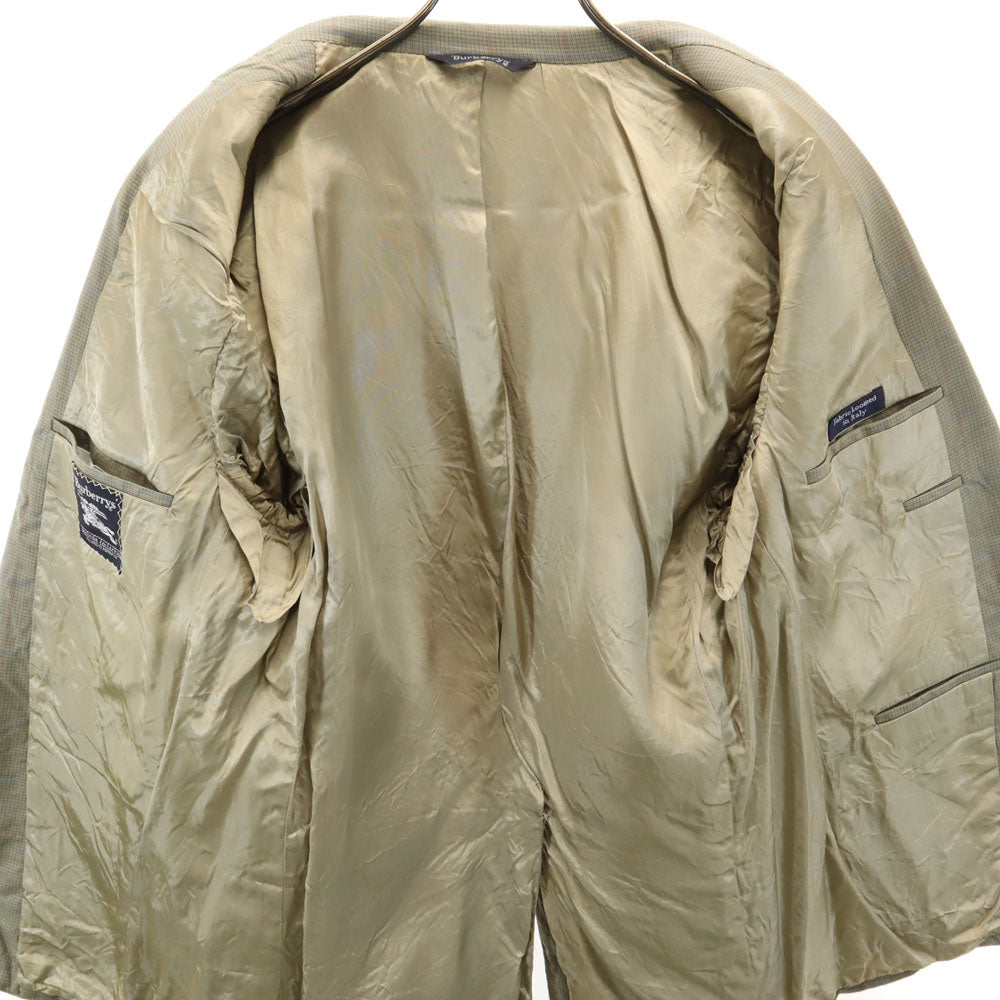 Burberrys バーバリーズ 90s USA製 オールド チェック柄 テーラードジャケット ベージュ 他 肩パッドあり メンズ