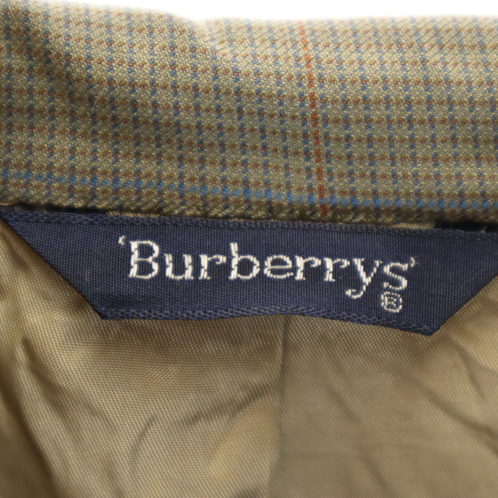 Burberrys バーバリーズ 90s USA製 オールド チェック柄 テーラードジャケット ベージュ 他 肩パッドあり メンズ