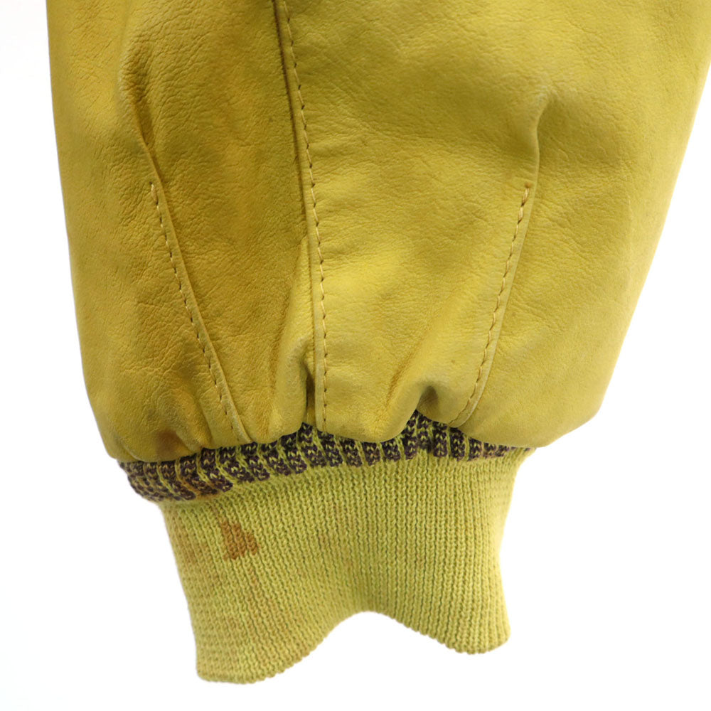 Bizzairo 90s イタリア製 オールド コットンジャケット 50 イエロー ブルゾン メンズ